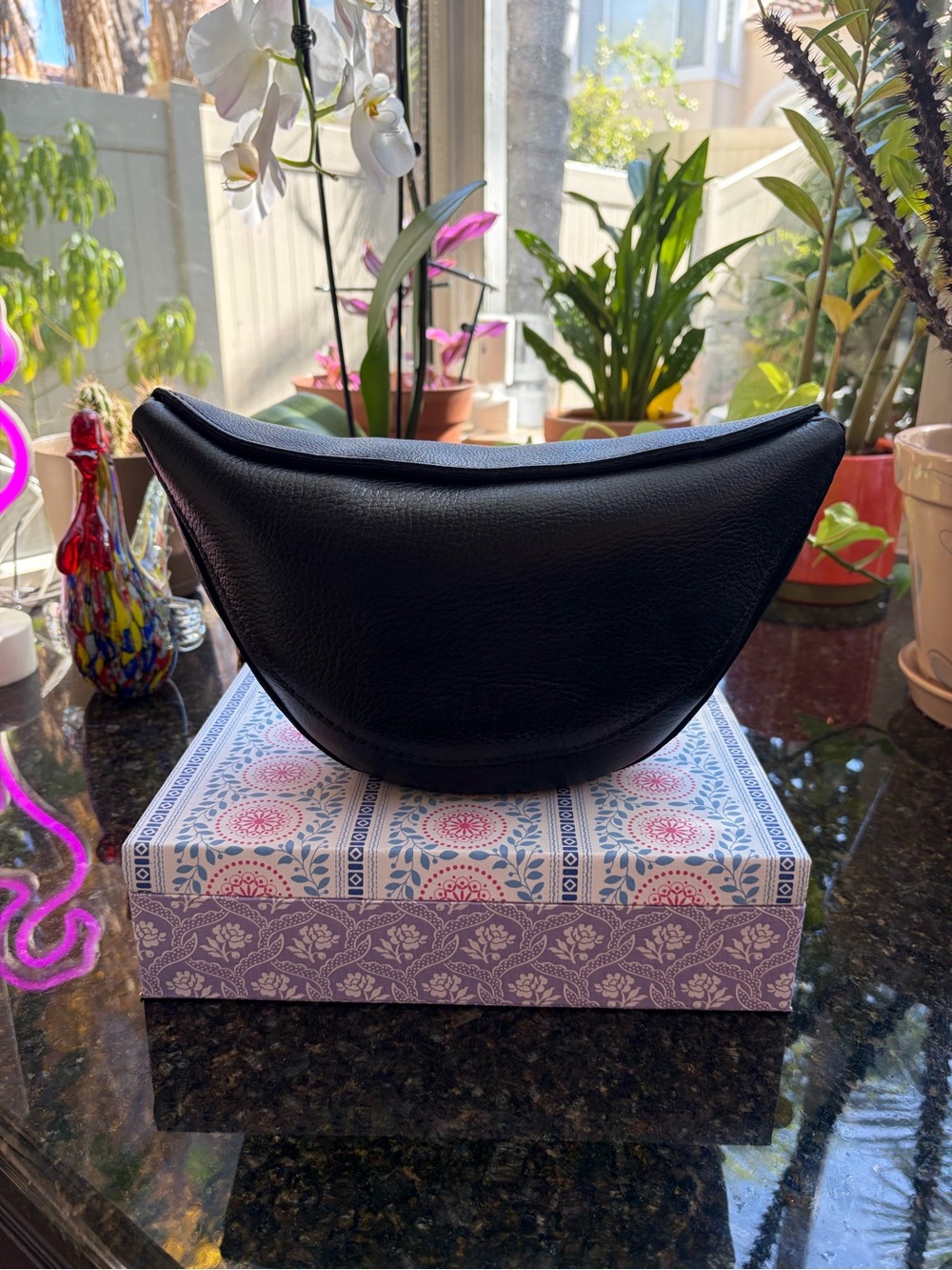 Portland Leather Pebbled Black Medium Koala Sling Bag 🐨